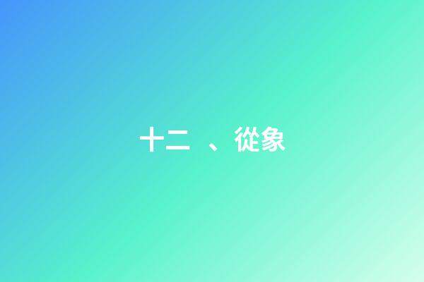 十二、從象